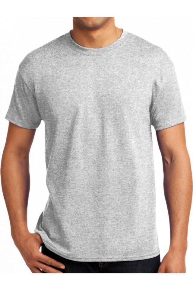 Erkek Düz Renk 5'li Paket Beyaz Gri Kırmızı Saks Siyah T-shirt Beyaz-Gr-Kirmizi-Saks-Si̇yah - 15-16 Yaş