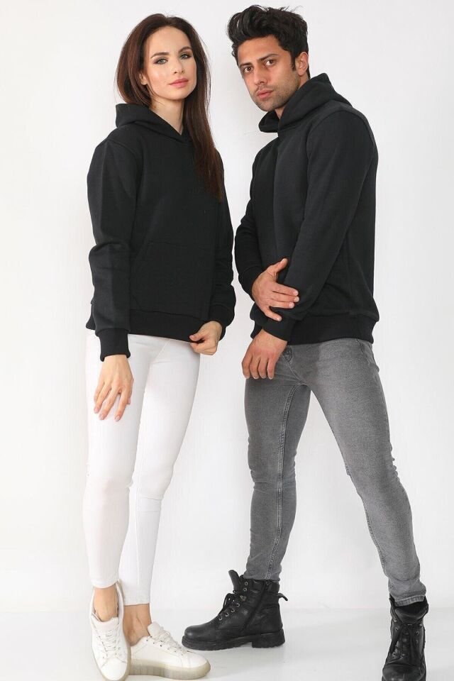Sevgili Kombini Sweatshirt 2'li Paket Si̇yah - XL