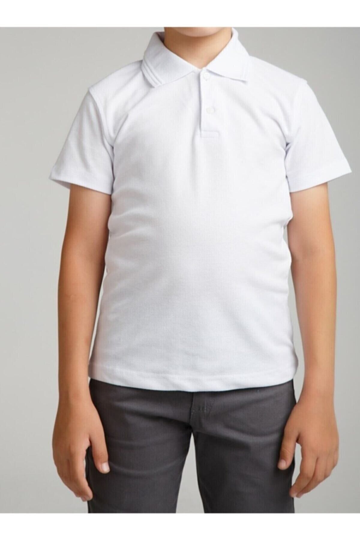 Erkek Çocuk Polo Yaka Kısa Kol Okul T-shirt